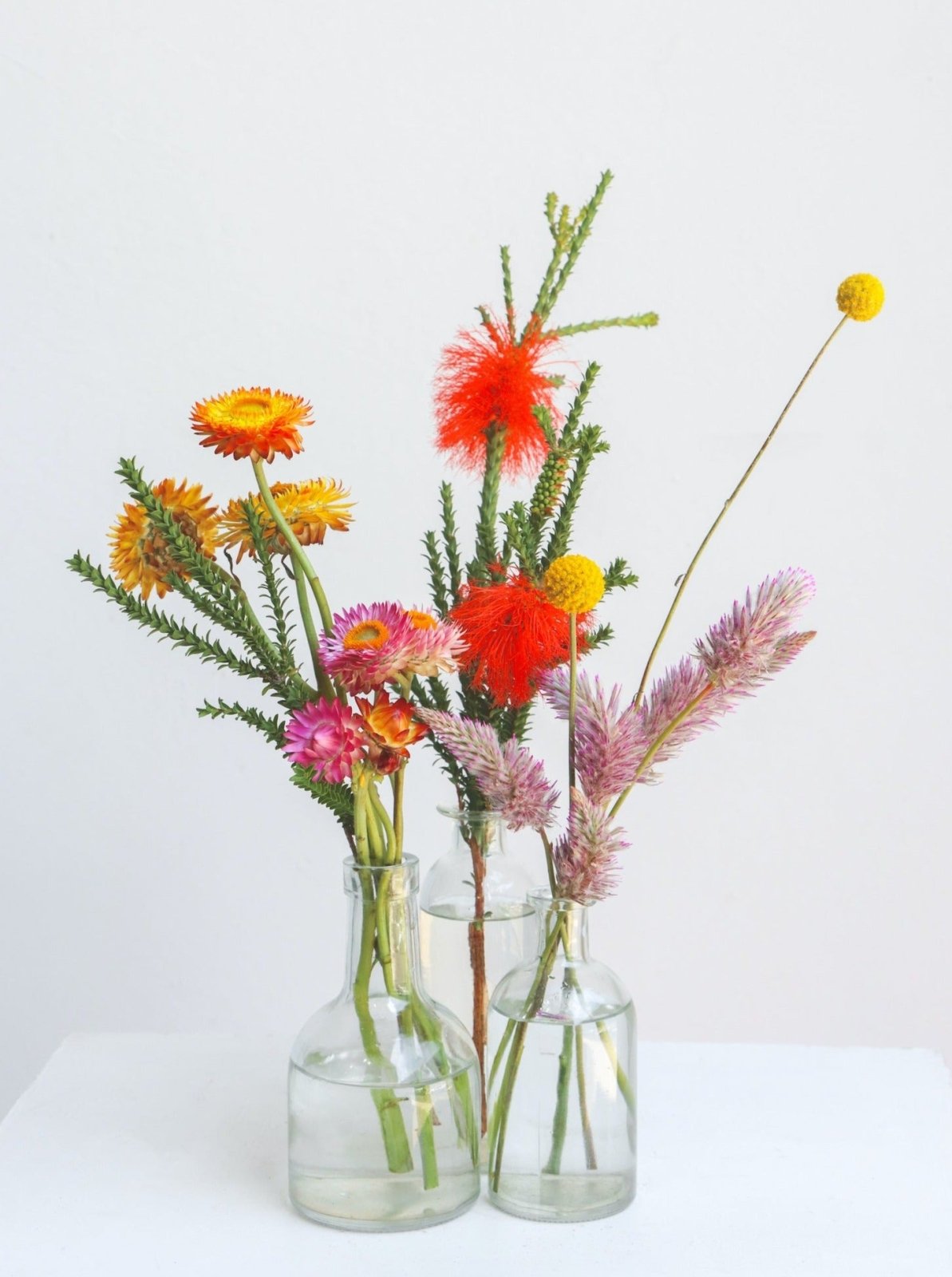 Trio of Bud Vases