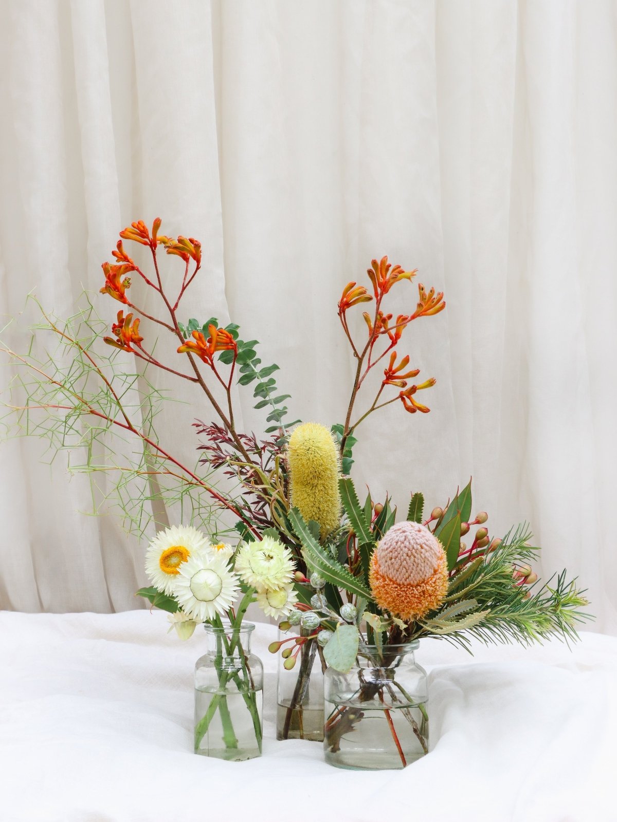 Trio of Bud Vases